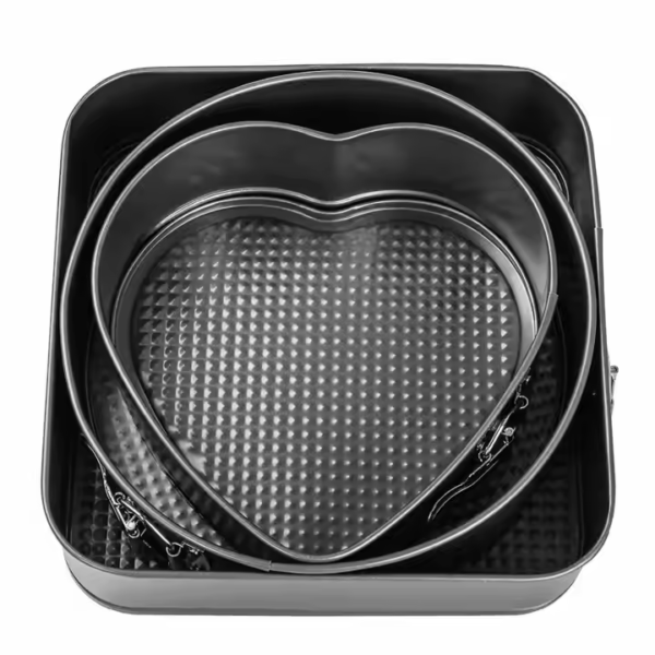 Customized DIY Bottom Removable Cake Pans 3PCS Cake Mold Set Non-Stick Baking Mold Bakeware Carbon Steel Baking Pans Tray Set - Image 2