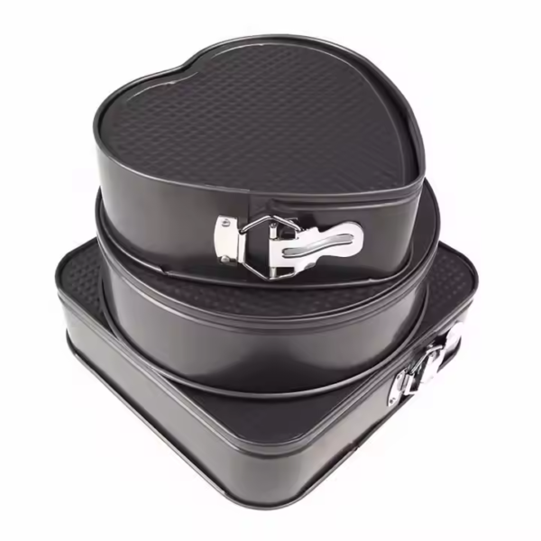 Customized DIY Bottom Removable Cake Pans 3PCS Cake Mold Set Non-Stick Baking Mold Bakeware Carbon Steel Baking Pans Tray Set - Image 4