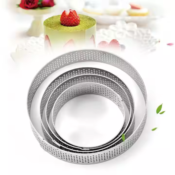 Perforated Stainless Steel Mousse Cake Pastry Rings Cake Ring Tortenring Kitchen Baking Cake Rings