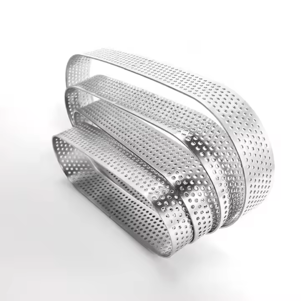 Wholesale 304 Stainless Steel 2cm Deep Oval Shaped Perforated Tart Ring Mousse Cake Ring Dessert Cake Baking Ring Mold Tools - Image 5