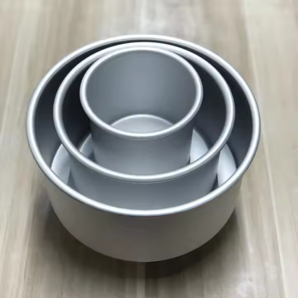 Factory Directly Sell Aluminum Baking Cake Pan Round Type 4-12 Inch Anodized Surface Fixed Design - Image 4