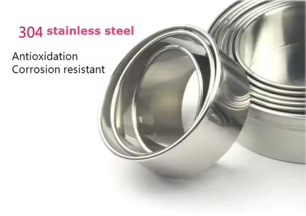 Hot Selling Baking Mold 12 Pieces Set 304 Stainless Steel Round Mousse Rings for Cake Molds and Doughnuts - Image 2