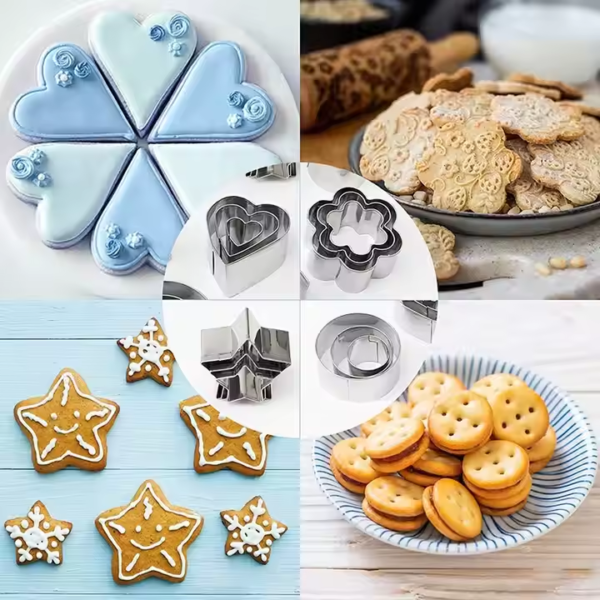 30Pcs/box Stainless Steel Sugar Biscuit Press Stamp Embosser Cookie Cutter DIY Fondant Cake Mold Pastry Decor Baking - Image 3