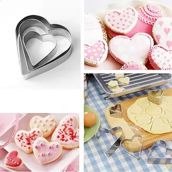 Factory 12pcs Stainless Steel Star Circle Heart Shape Cookie Cutter Cookie Mold Set for Baking - Image 3