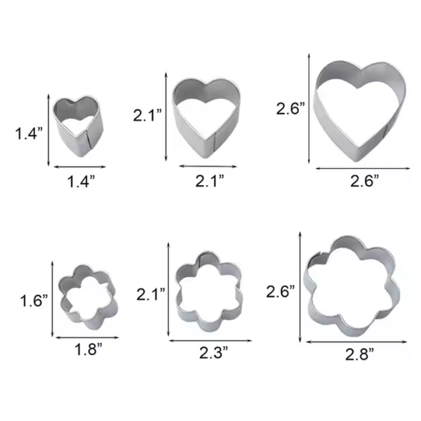 Factory 12pcs Stainless Steel Star Circle Heart Shape Cookie Cutter Cookie Mold Set for Baking - Image 4
