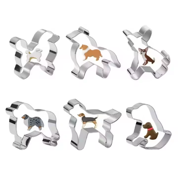 Dog Bone Biscuit Cookie Mold Cortador De Galletas Stainless Steel Pet Cookie Cutter Set for Baking