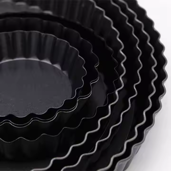 Fruit Tart Pie Baking Products Golden Non-Stick Egg Tart Pizza Plate Round Carbon Steel Baking Bread Pizza Pan Cake Molds - Image 3