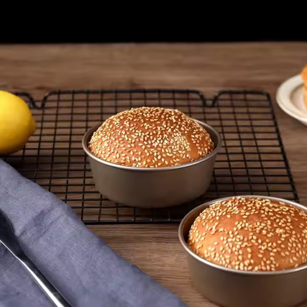 4-Inch Burger Press Mini Hot Dog Bread Hamburger Bun Baking Cheese Fromage Round Roasting Plate Cake Mold - Image 3