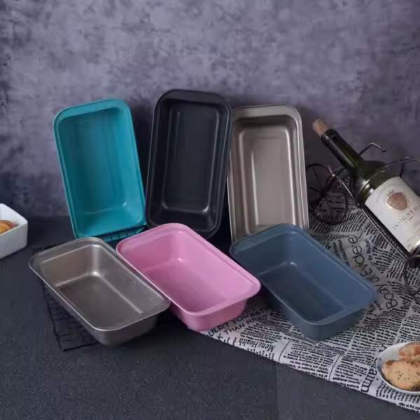 2025 New Arrivals Non-Stick Loaf Pan Smooth Roll Rectangle Toast Box Deep Side Bread Meatloaf Lasagna Cake - Image 2