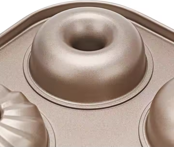 Home Restaurant Supply Christmas Metal Rectangle Non Stick 6 Holes Making Round Donut Cake Mold for Party Decoration - Image 5