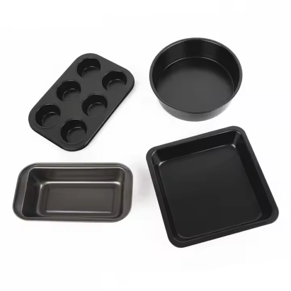 5pcs Nonstick Baking Pan Set Square Round Cake Pizza Loaf Pan Multi-mould Baking Tray - Image 2