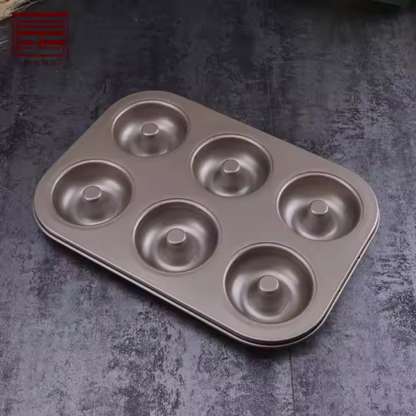 Food Grade Nonstick Carbon Steel 6/18 Molds Mini Madeleine Classic Muffin Pan Donut Pan With Gold Coating - Image 2