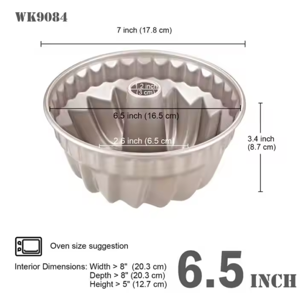 New Carbon Steel Non-stick Bundt Cake Pan,Fluted Tube Baking Pan Baking Pan - Image 5