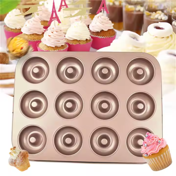 Aluminium Baking Tins Bakeware Set Nonstick and Trays With Lids Household Dish Donut Cake Tin Pan Muffin Non Stick Tray - Image 2