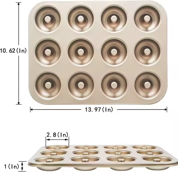 Aluminium Baking Tins Bakeware Set Nonstick and Trays With Lids Household Dish Donut Cake Tin Pan Muffin Non Stick Tray - Image 3