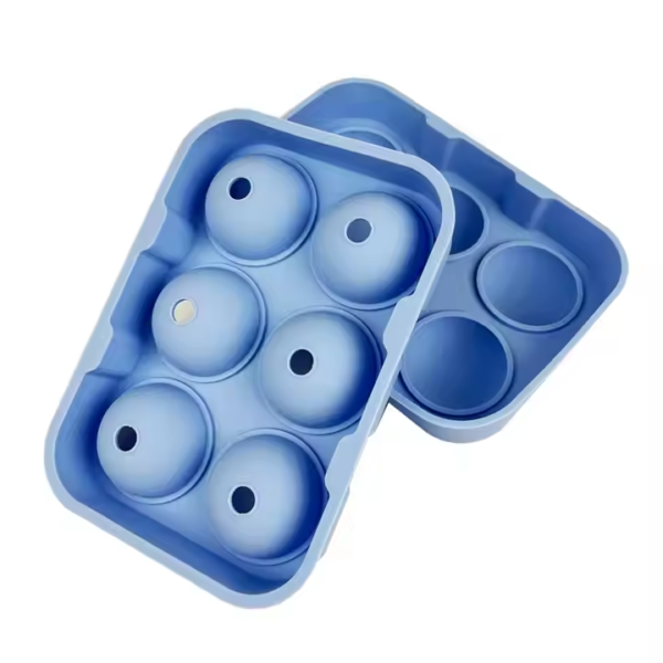 6 Hole Whisky Drink Ice Ball Cube Maker Trays Round Sphere Shapes Silicone Ice Cube Trays Pallet Moldes With Lid - Image 5