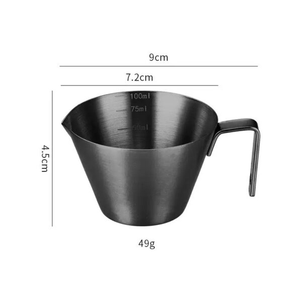 100ml Espresso Extract Cup Stainless Steel Espresso Extractor Shot Cups Latte Art Coffee Measuring Cup With Scale - Image 4