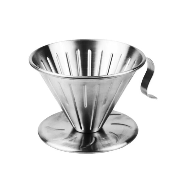 Reusable Cone Coffee Filter Coffee Dripper Stainless Stainless Steel Pour Over Coffee Maker with Handle