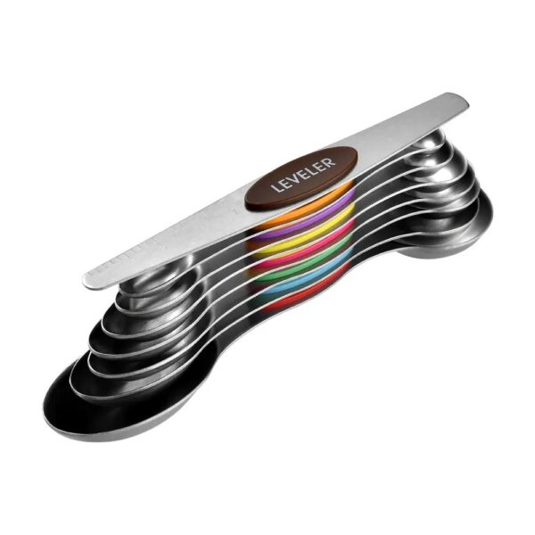 7/8pcs Kitchen Gadget Stainless Steel Double Ends Adjustable Magnetic Tablespoon Coffee Measuring Spoon Set - Image 6