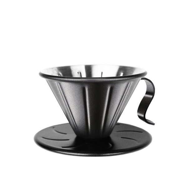 SS304 Stainless Stainless Steel Pour Over Coffee Maker with Handle - Image 2