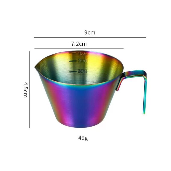 100ml Espresso Extract Cup Stainless Steel Espresso Extractor Shot Cups Latte Art Coffee Measuring Cup With Scale - Image 6
