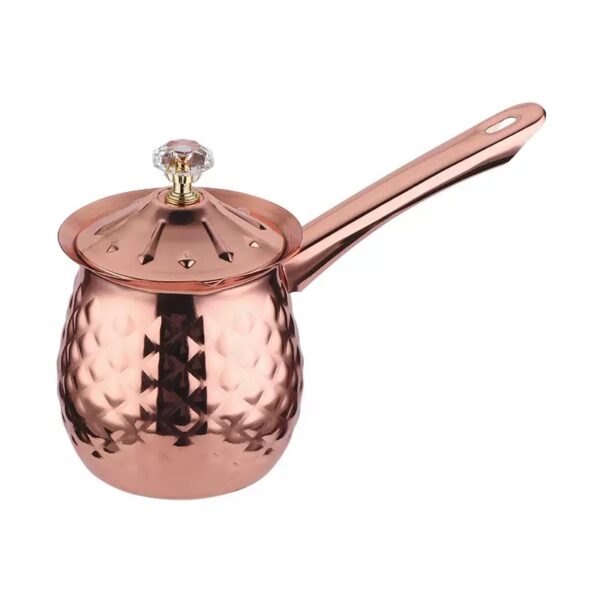 Stainless steel milk cup gold milk kettle with handle and lid - Image 5